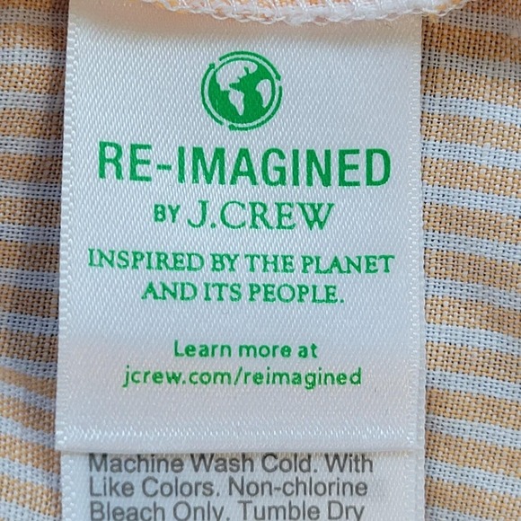 EUC J. Crew Peach Striped Tunic Top size XXL - Picture 6 of 8